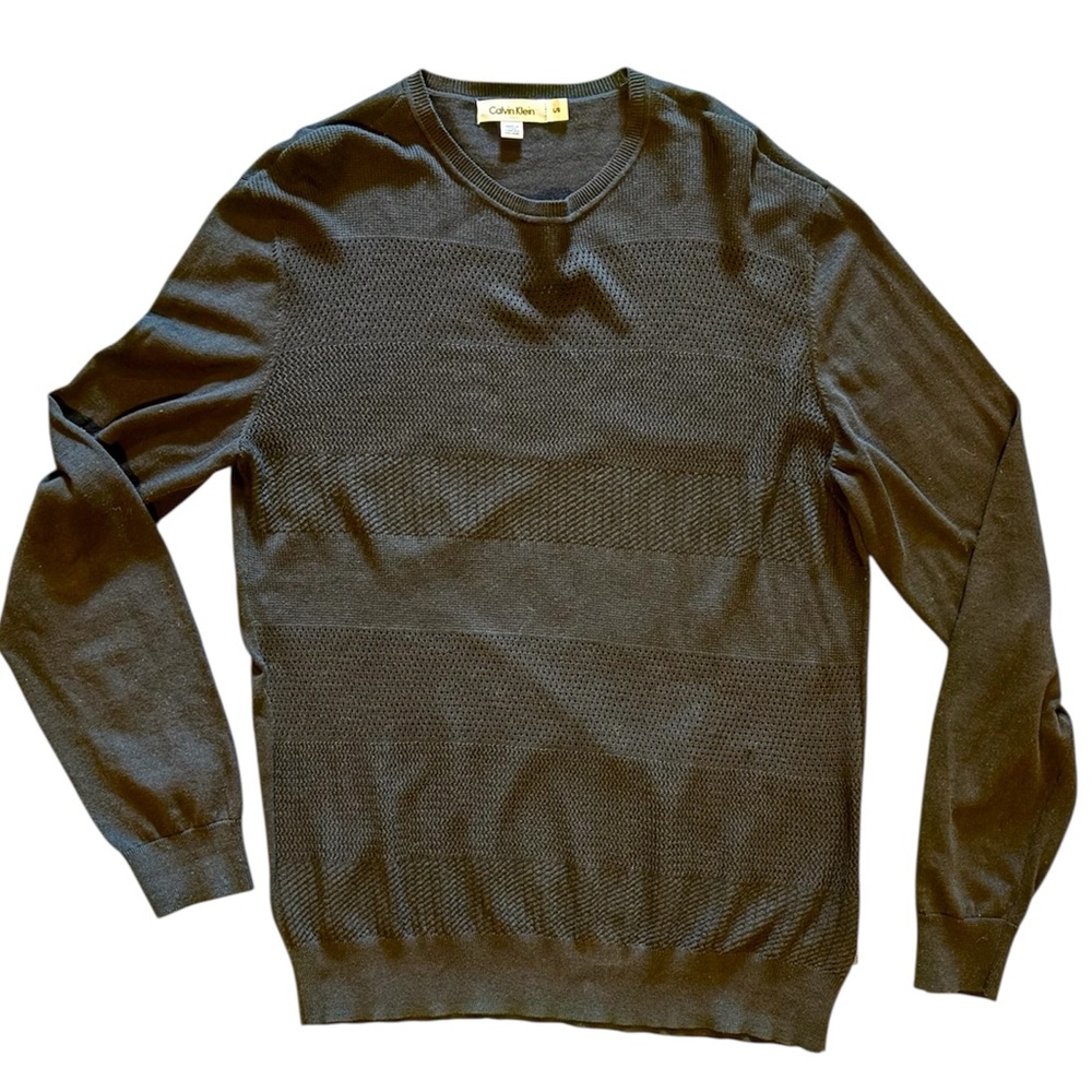Calvin Klein Black Cotton Sweater Sz L